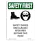 Signmission OSHA Sign, Shoes And Glasses W/ Symbol, 14in X 10in Aluminum, 10" W, 14" H, Portrait OS-SF-A-1014-V-11348 - alternate 1